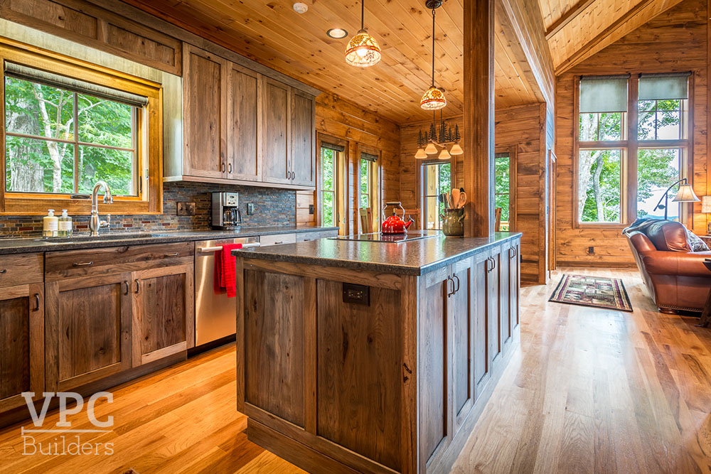 Custom Cabin at Grandfather kitchen