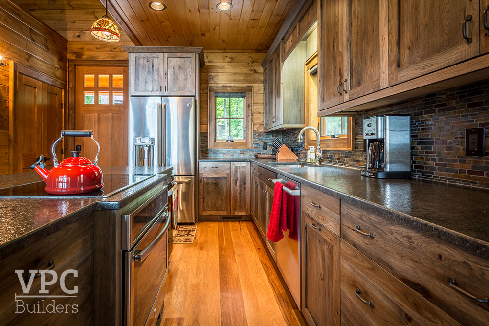 Custom Cabin at Grandfather kitchen