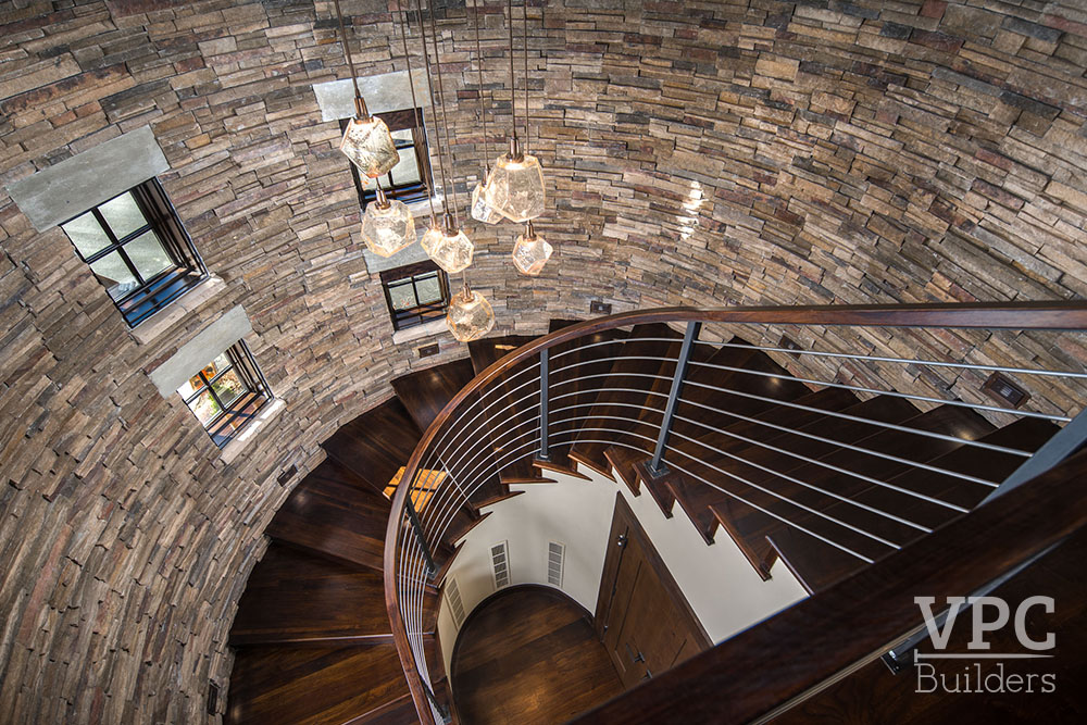 Ski Retreat grand staircase