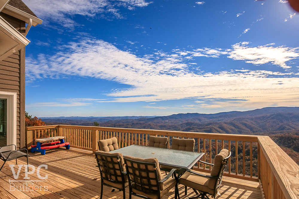 East Ridge Residence deck overlooking mountains
