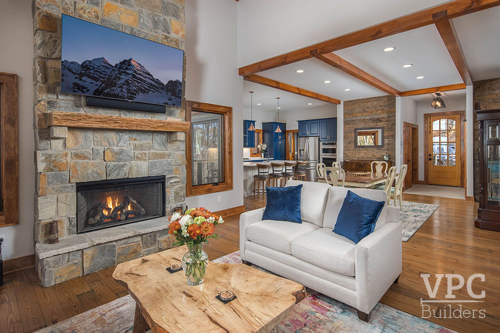 Rustic Mountain Residence living room