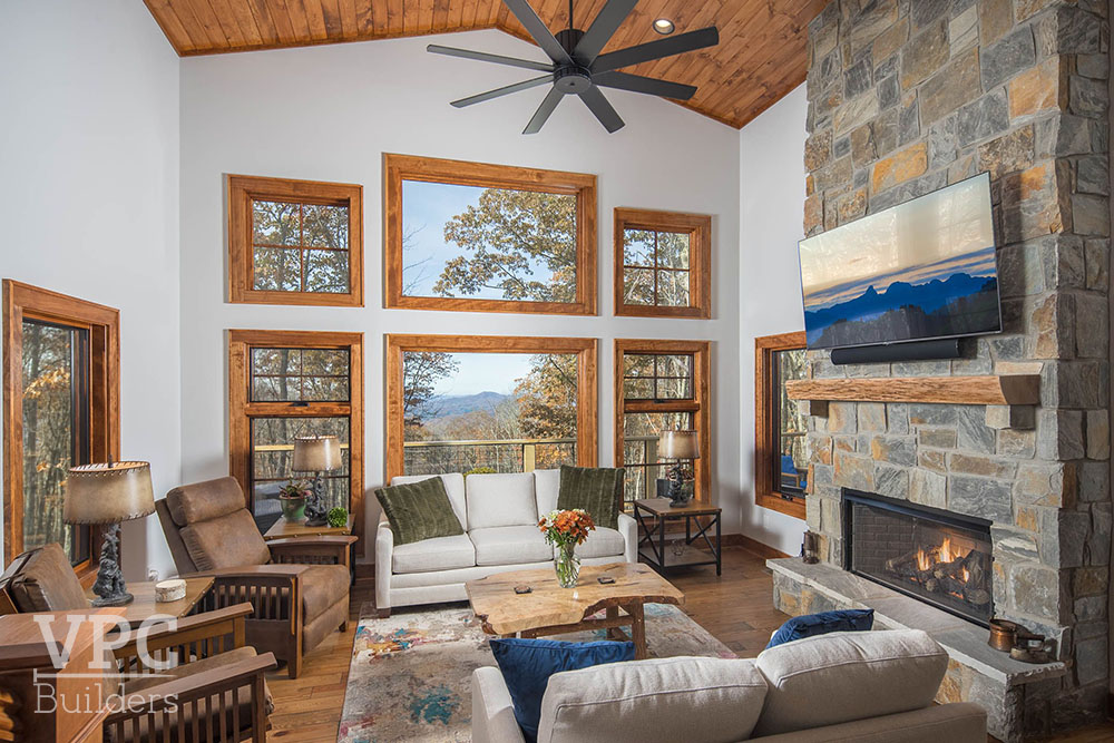 Rustic Mountain Residence living room