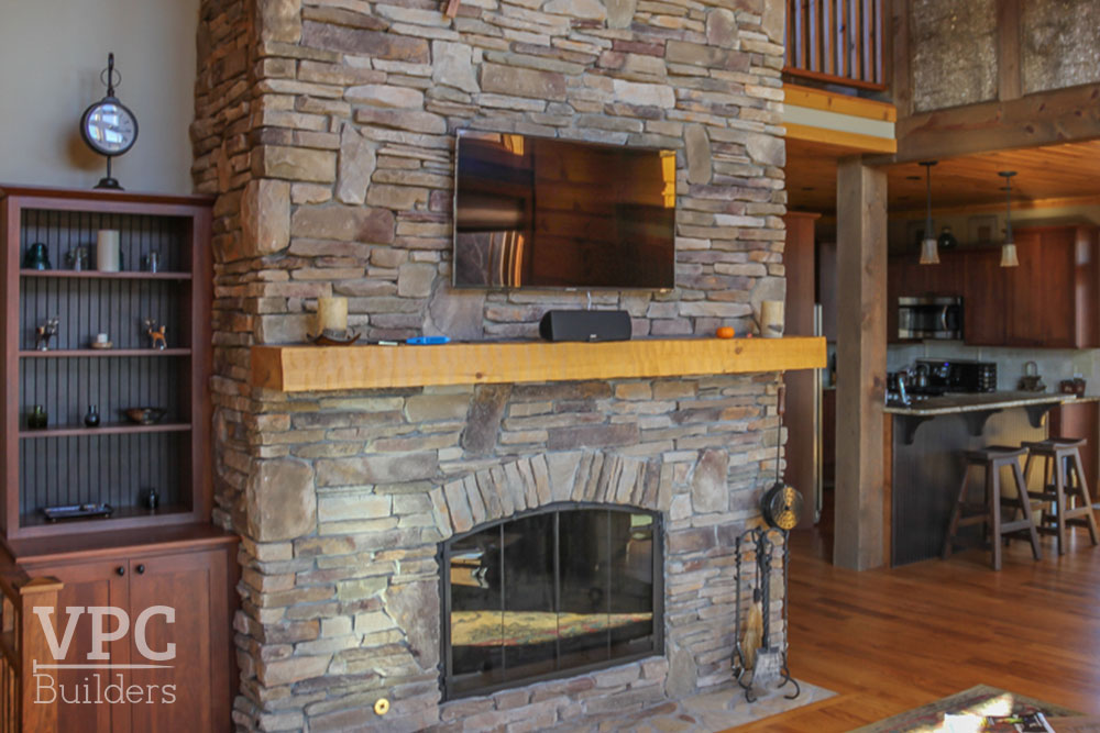 Sparta Custom Lodge fireplace