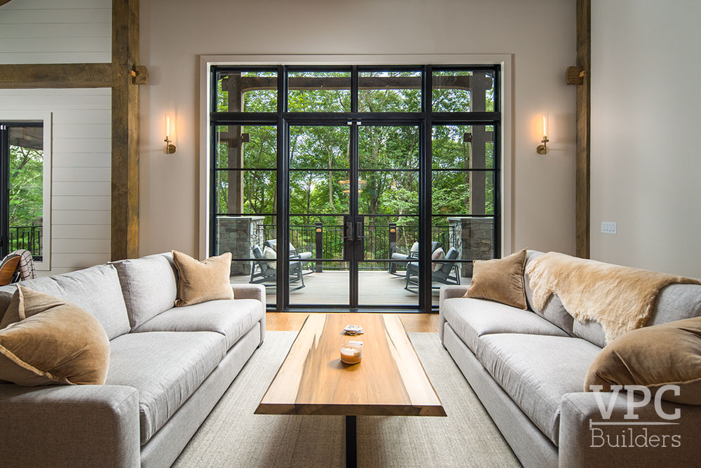 Woodland Timberframe living room