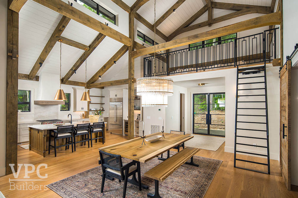 Woodland Timberframe dining area
