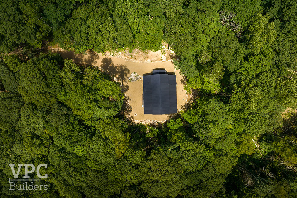 Woodland Timberframe aerial view