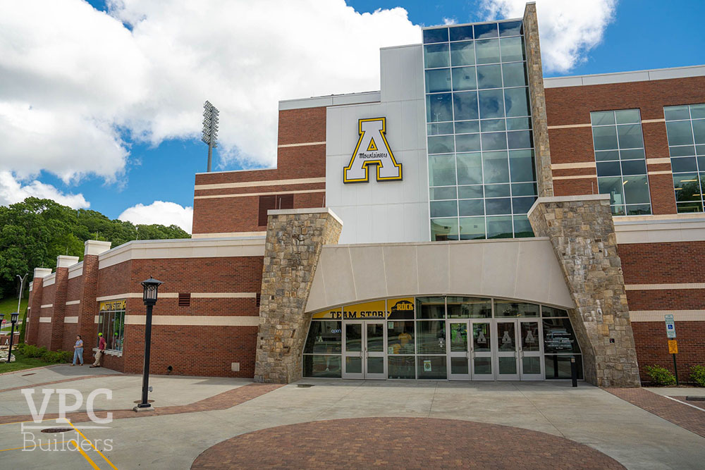 Appalachian State Team Room exterior facade