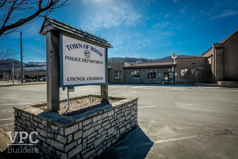 Town of Boone Police Department sign