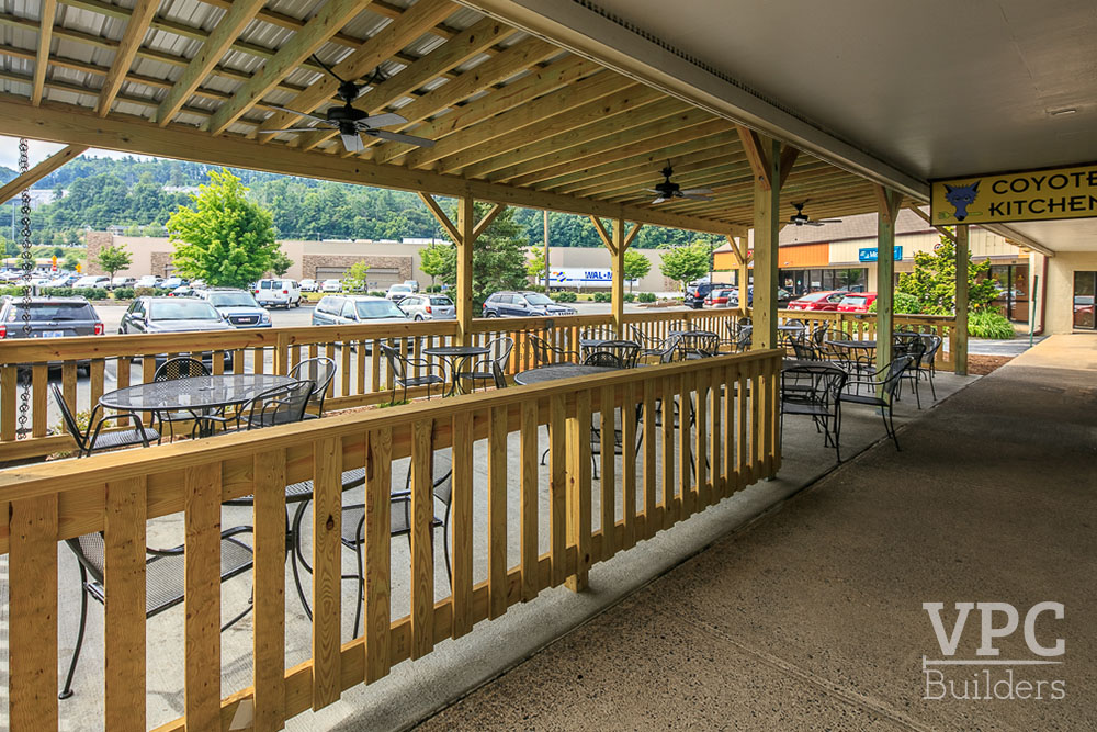 Coyote Kitchen covered outdoor seating