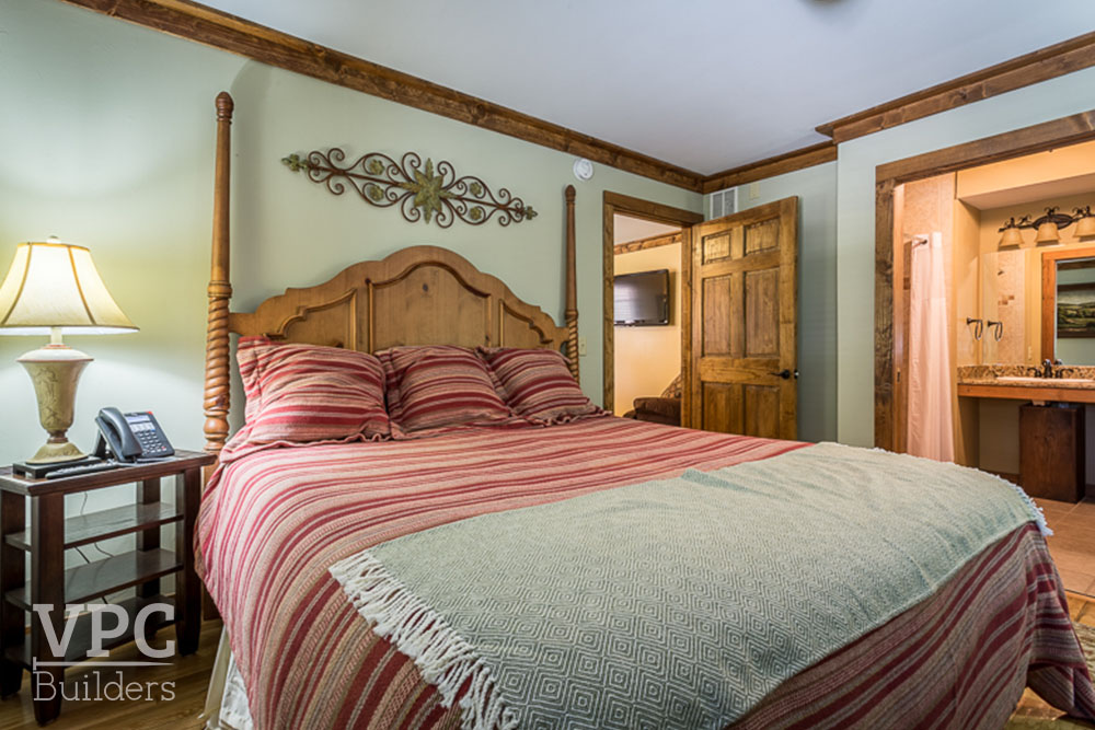 The Village Inn interior bed