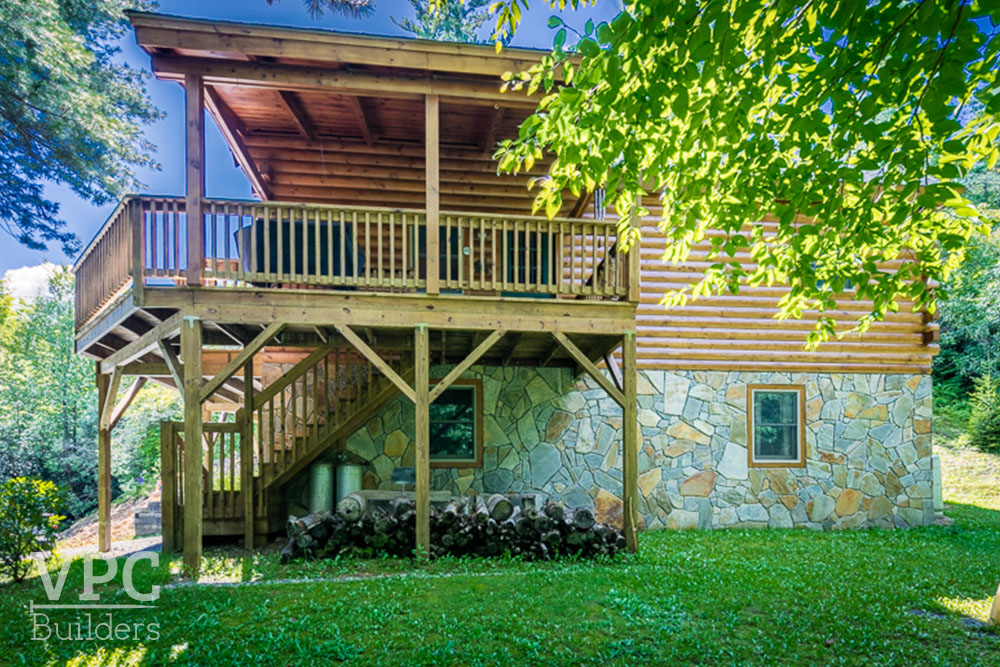 Linville Falls Kitchen + Stain Remodel exterior stain