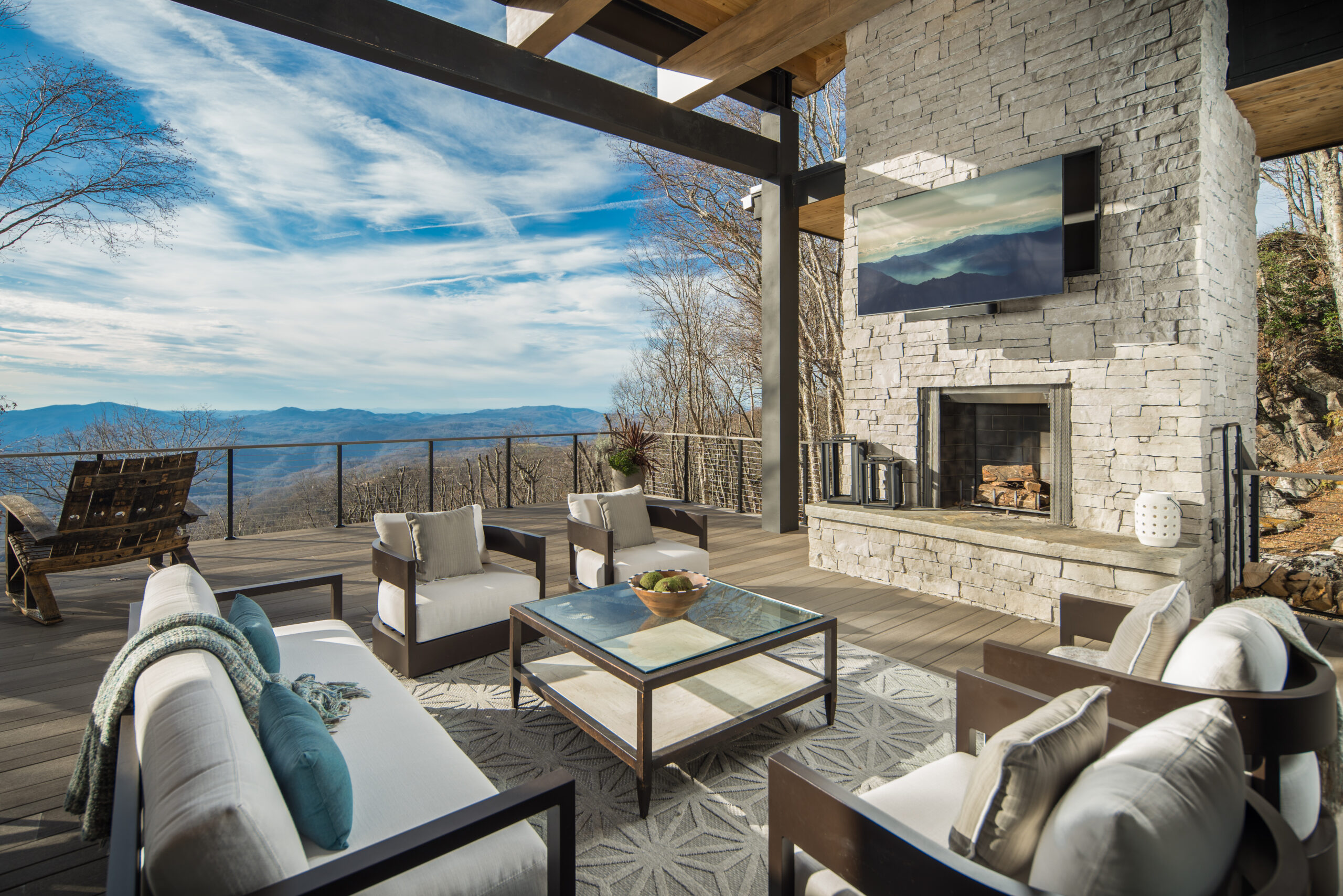living room with a view