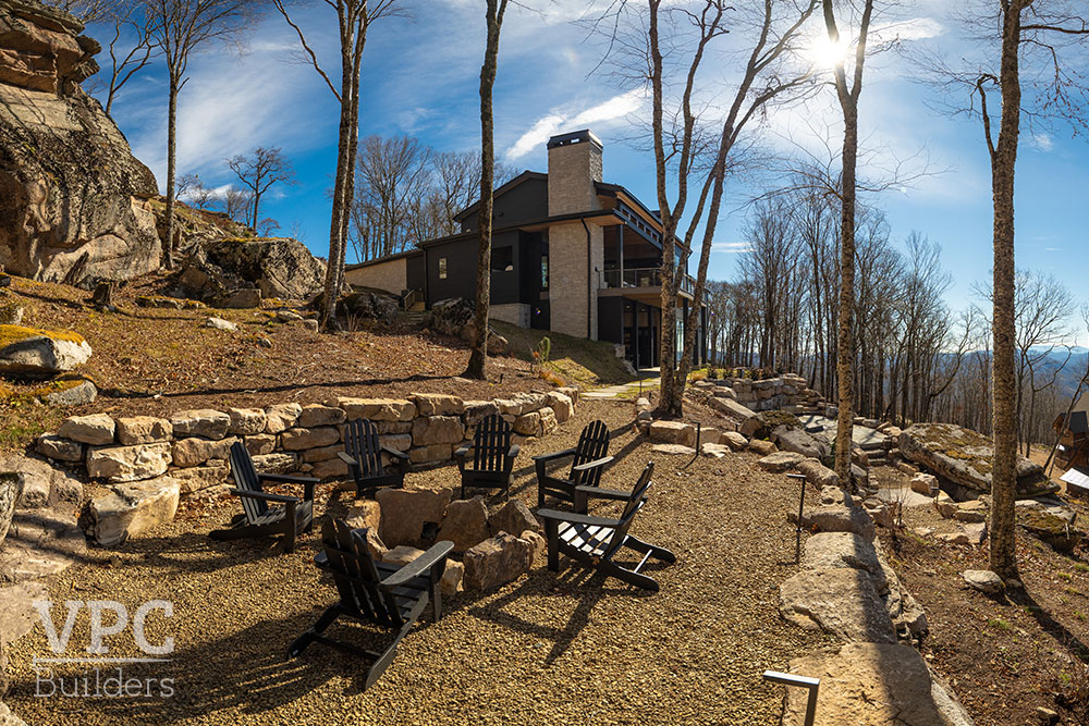 Blackstone Summit exterior landscaping with outdoor seating